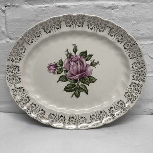 Johnson Brothers Jubilee Rose oval meat or vegetable serving platter.